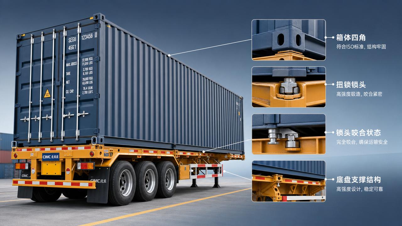 Skeleton Semi-Trailer Twist Lock Checks That Reduce Loading Risks Skeleton Semi-Trailer Twist Lock Checks That Reduce Loading Risks