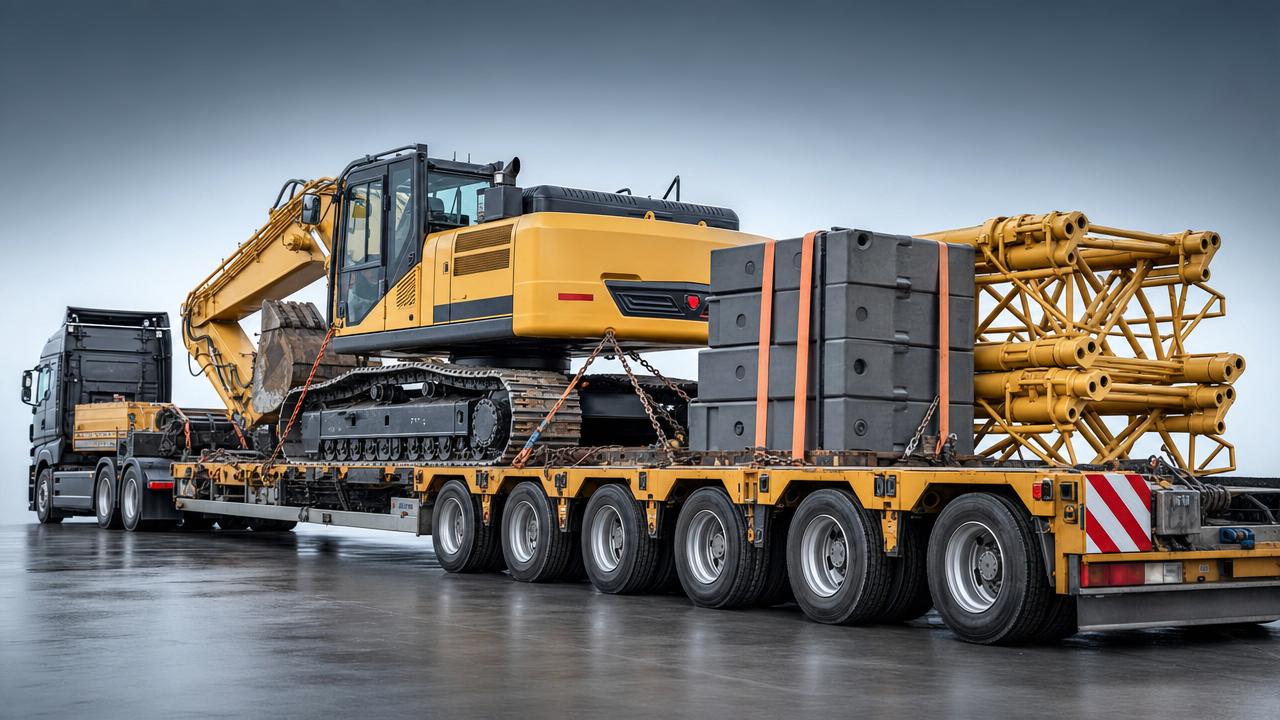 Low Plate Trailer Applications for Excavator and Crane Transport
