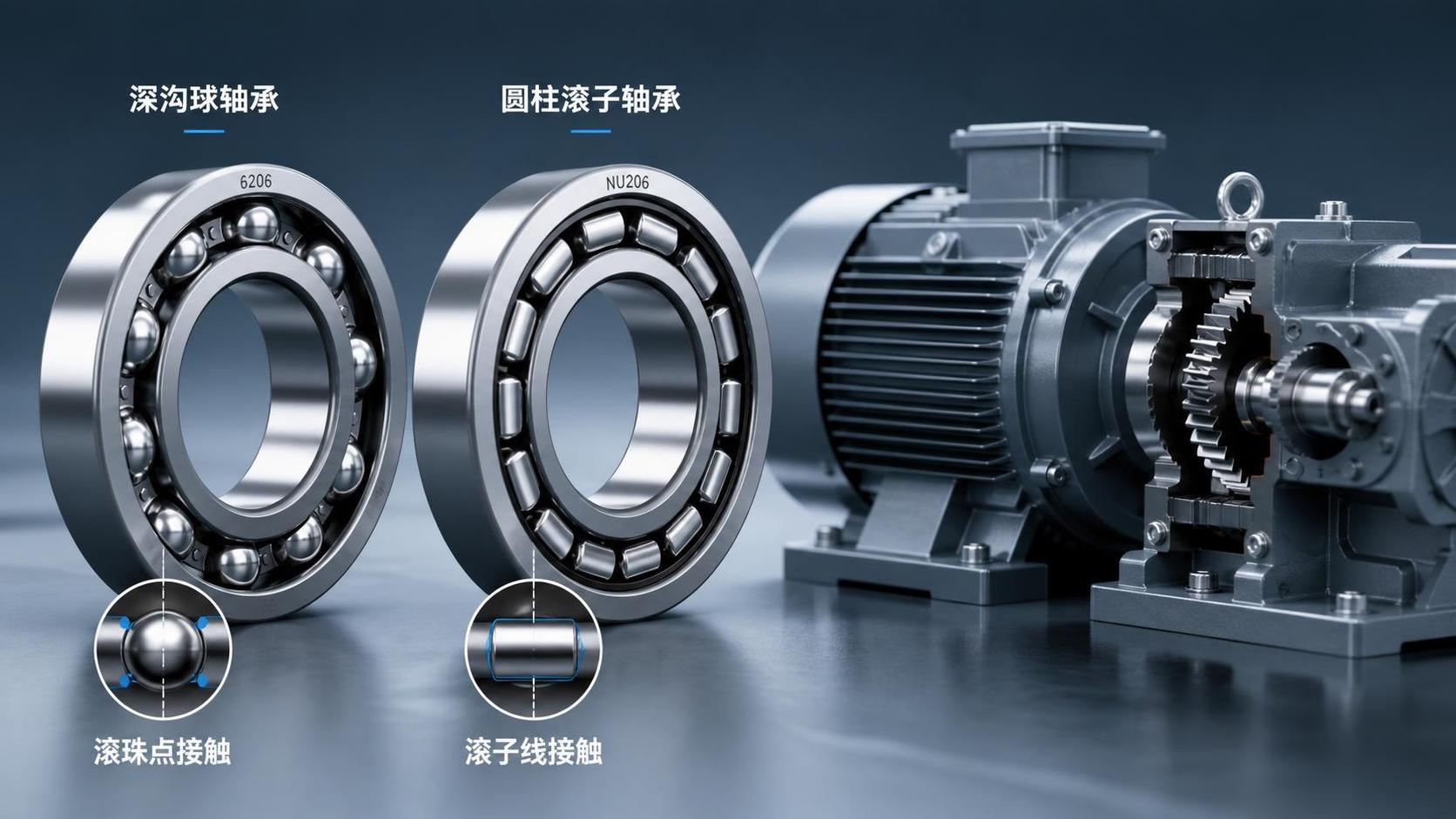 Deep Groove Ball Bearing vs Cylindrical Roller Bearing Deep Groove Ball Bearing vs Cylindrical Roller Bearing