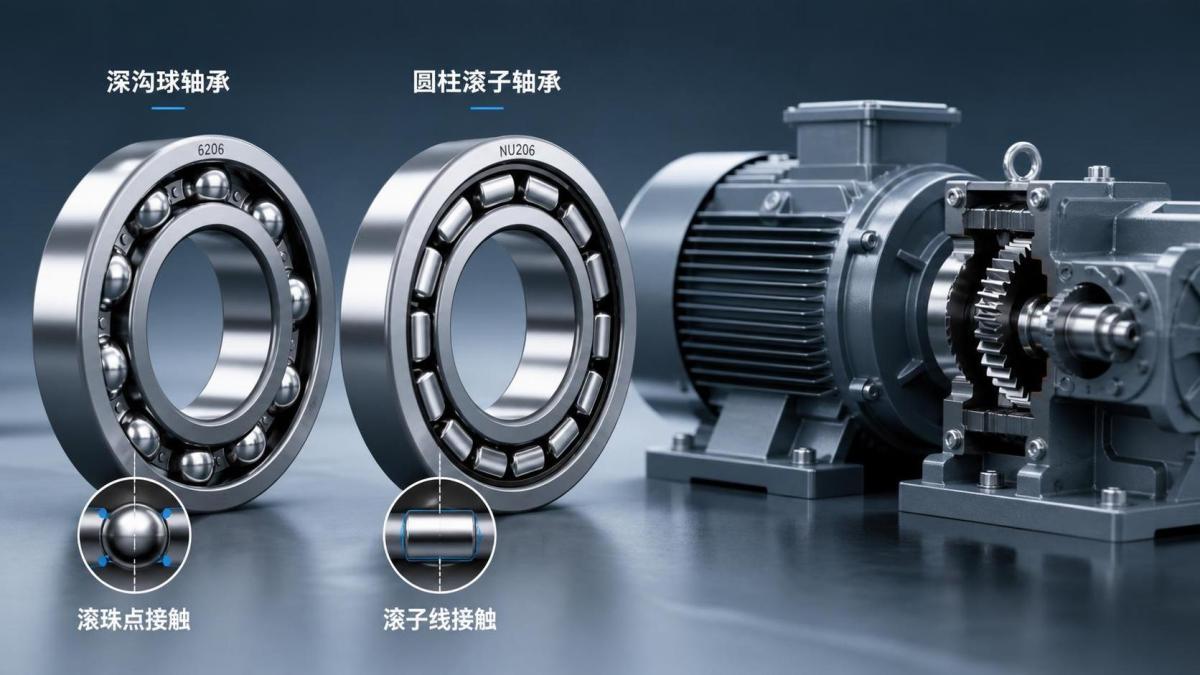 Deep Groove Ball Bearing vs Cylindrical Roller Bearing