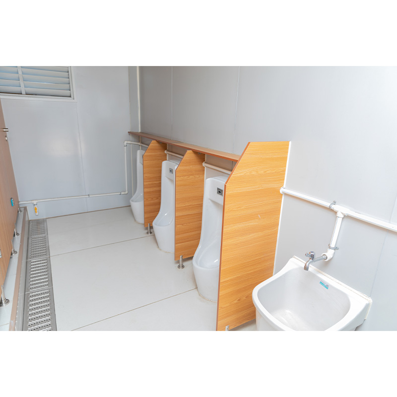 Indoor partitioned bathroom