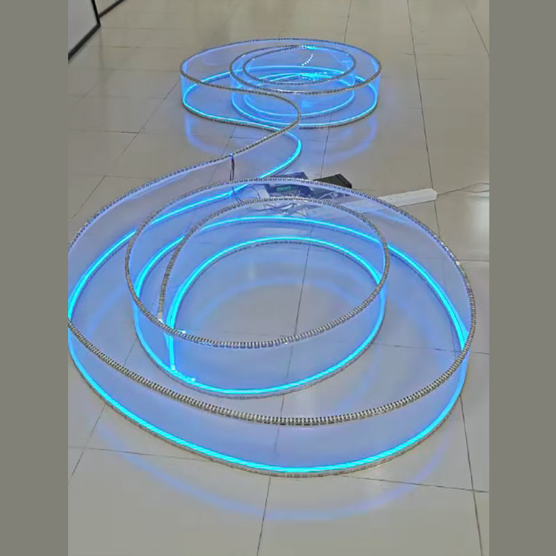 Scratch resistant fully transparent luminous running horse lantern exhibition banquet hall hotel tea room ceiling decoration pendant light ribbon