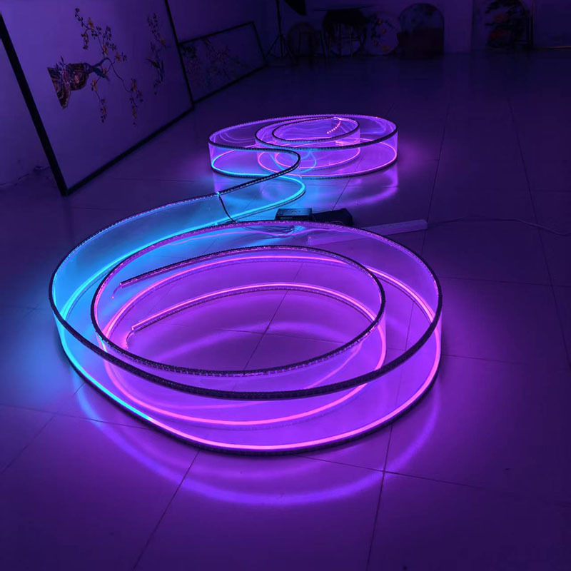 Scratch resistant fully transparent luminous running horse lantern exhibition banquet hall hotel tea room ceiling decoration pendant light ribbon