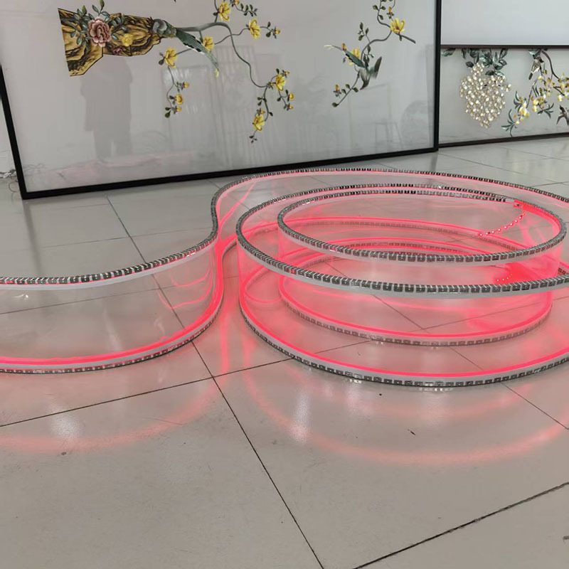 Scratch resistant fully transparent luminous running horse lantern exhibition banquet hall hotel tea room ceiling decoration pendant light ribbon