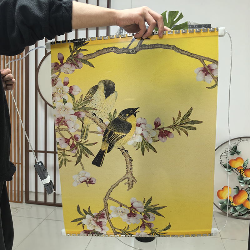 New double-sided semi transparent ancient style street scenic spot viewpoint waterproof spray painted luminous hanging curtain pendant light ribbon