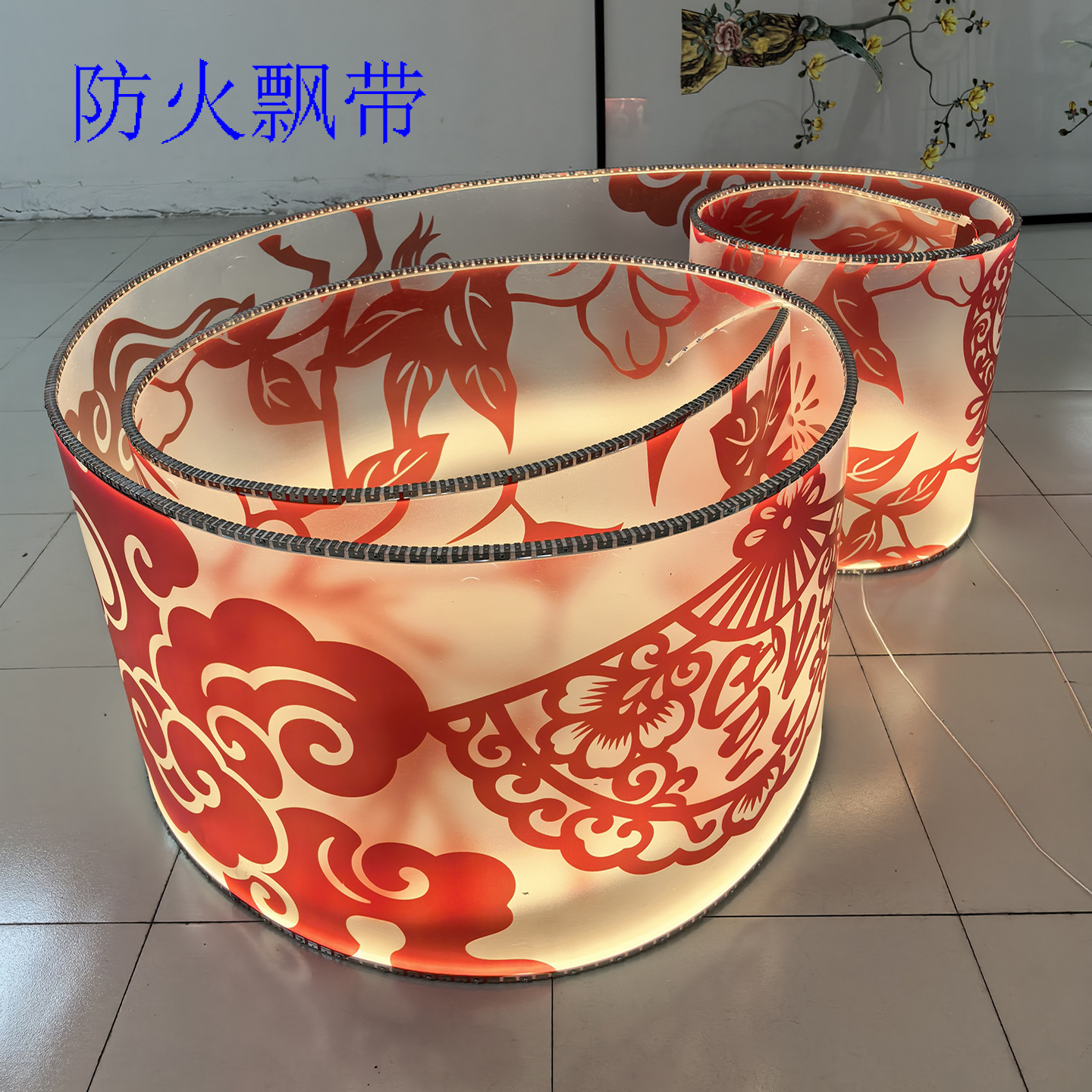 Translucent spray painted waterproof fire B1 level museum exhibition LED ceiling decoration luminous ceiling ribbon