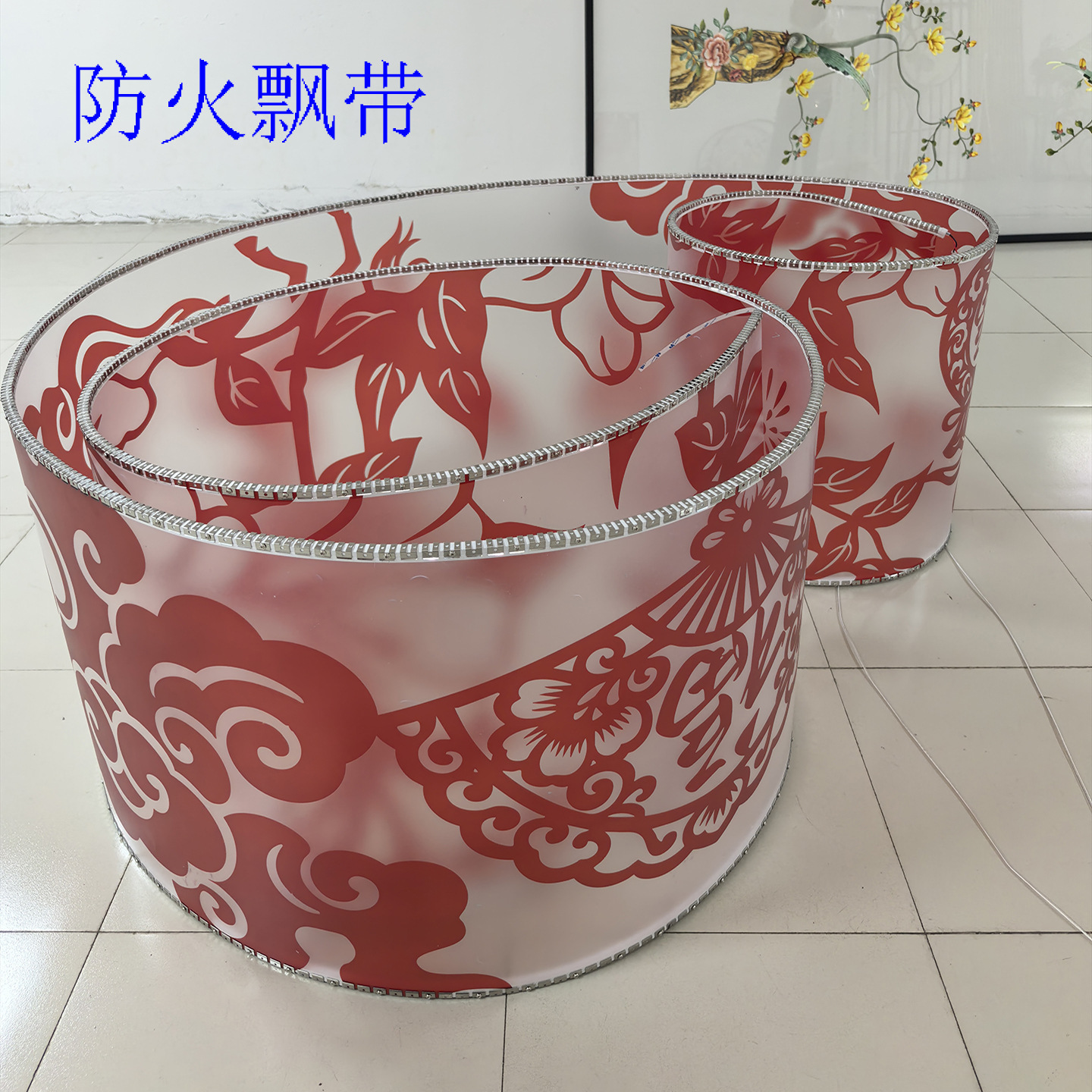 Translucent spray painted waterproof fire B1 level museum exhibition LED ceiling decoration luminous ceiling ribbon