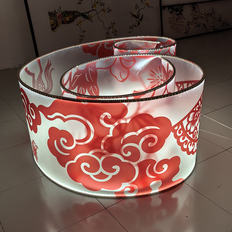 Translucent spray painted waterproof fire B1 level museum exhibition LED ceiling decoration luminous ceiling ribbon