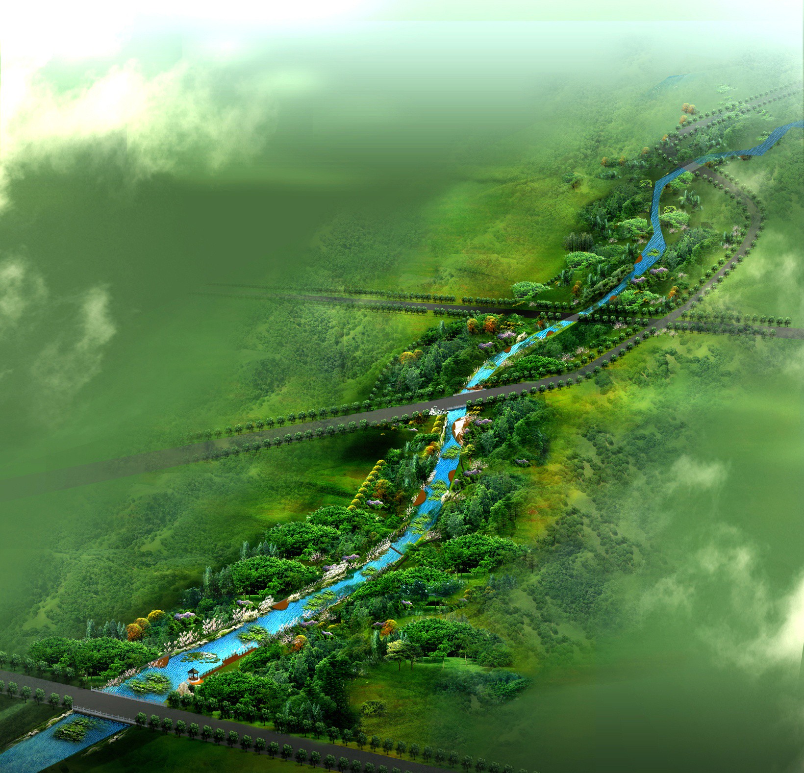 Watershed-Scale Constructed Wetland for Water Purification