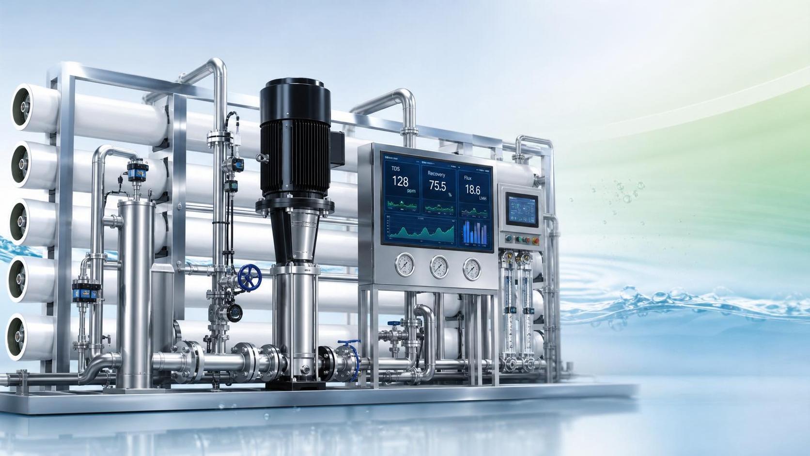 RO Reverse Osmosis Water Purification Parameters: TDS, Recovery Rate and Membrane Flux