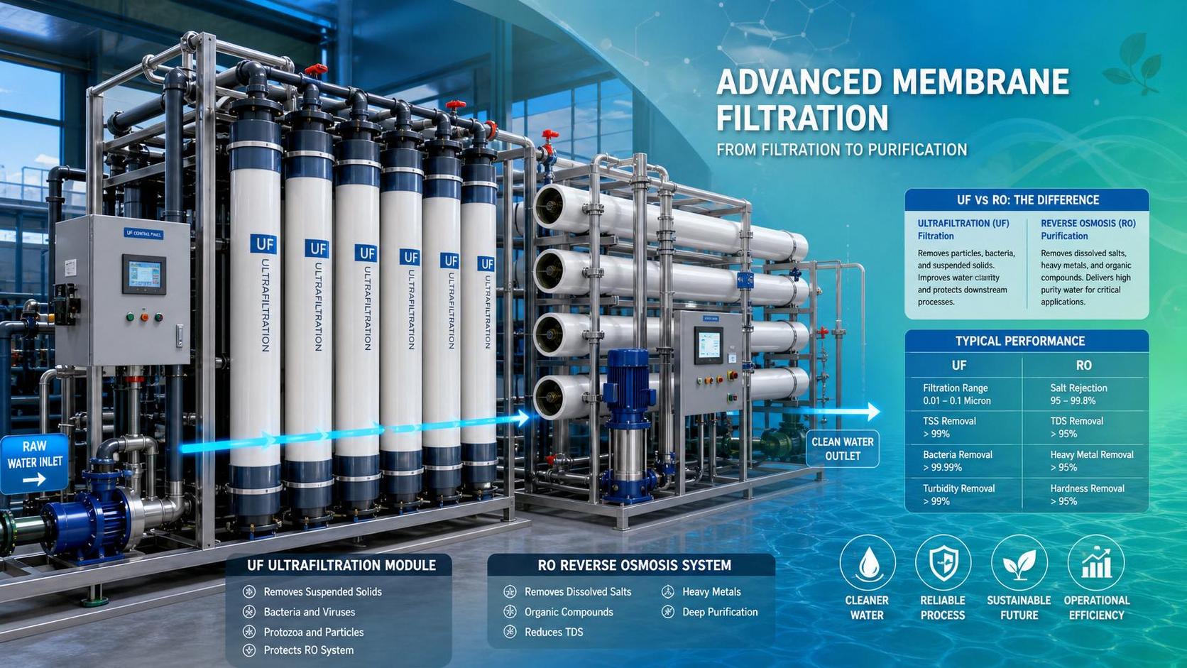RO Reverse Osmosis Water Purification vs UF: Which Removes More Dissolved Solids?