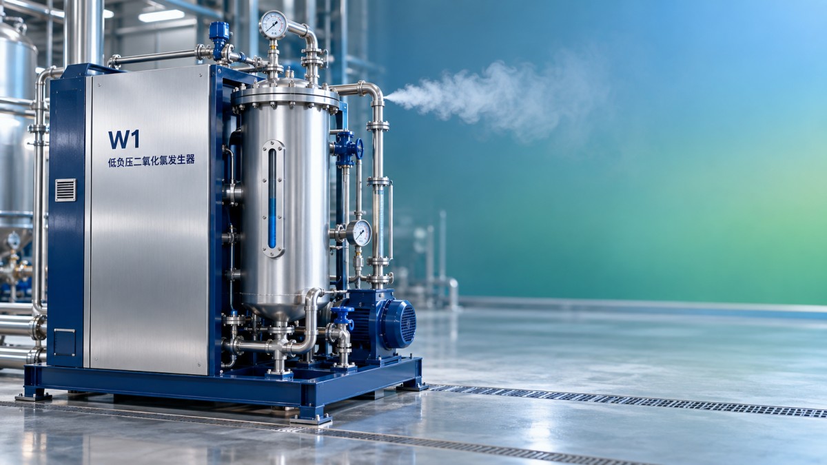 Por qué la tecnología de preparación de dióxido de cloro tipo W1 (baja presión negativa) reduce los riesgos de almacenamiento de productos químicos en el sitio