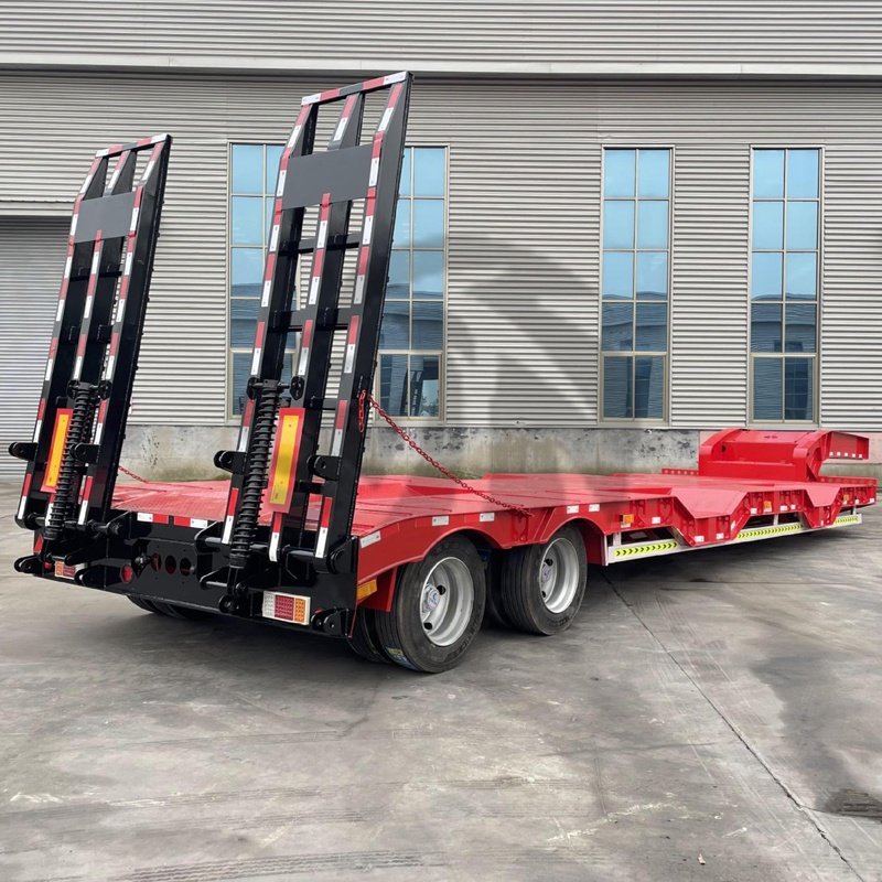 2 Axle 50 Ton Low Bed Semi Trailer