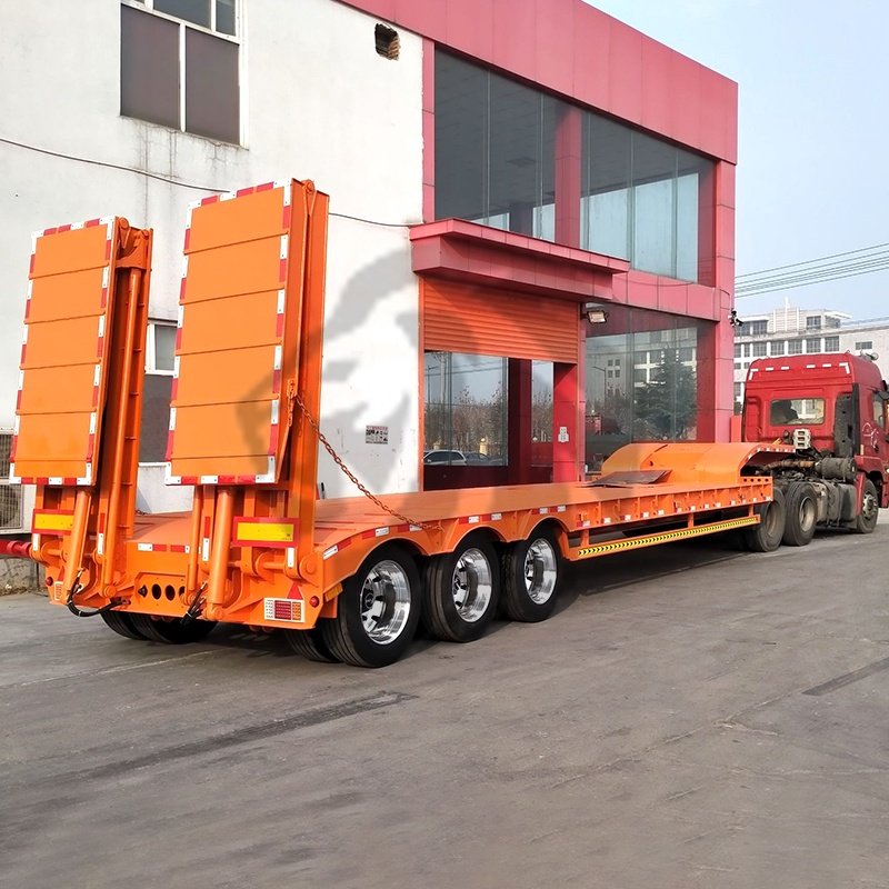 Previous Next 3 Axle 60 Tons Low Bed Semi-Trailer
