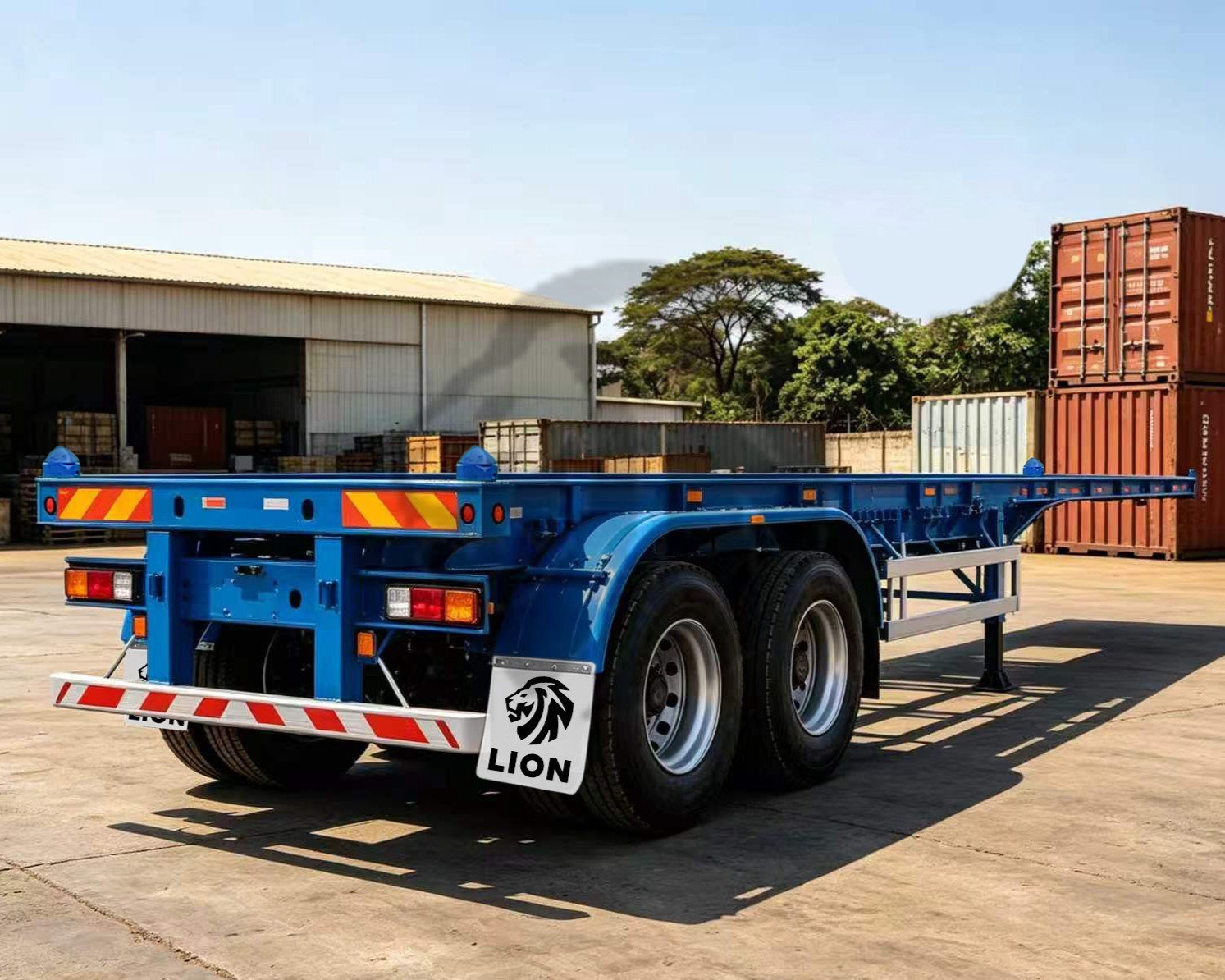 2-Axle 20ft/40ft Skeleton Container Semi-Trailer