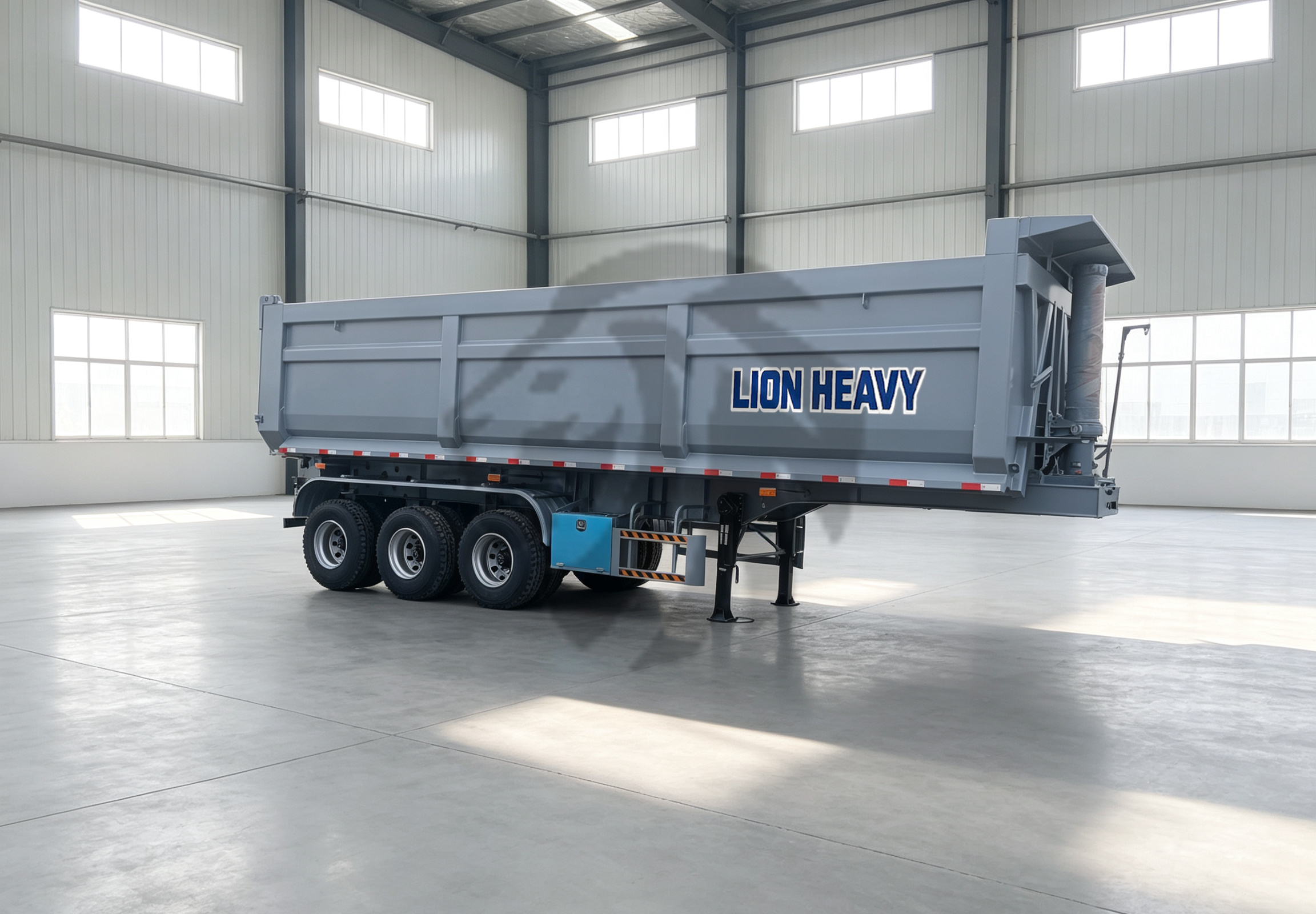 3 Axles 80 Tons U Shape Tipper Semi Trailer