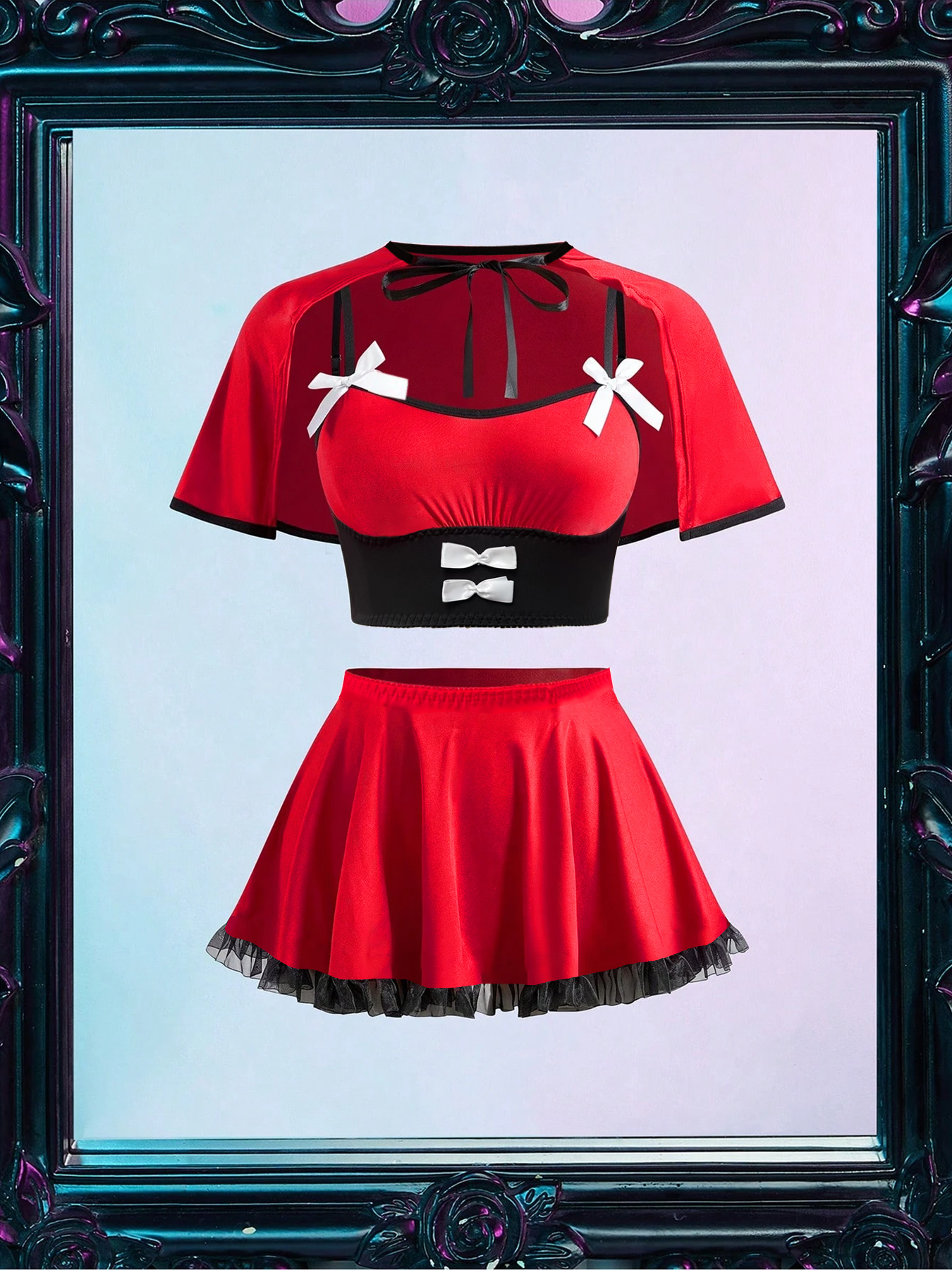 Plus Size Little Red Riding Hood Cosplay Lingerie Set