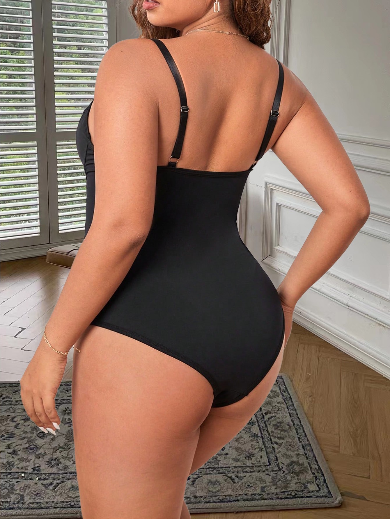 Lace Trim Shaping Bodysuit