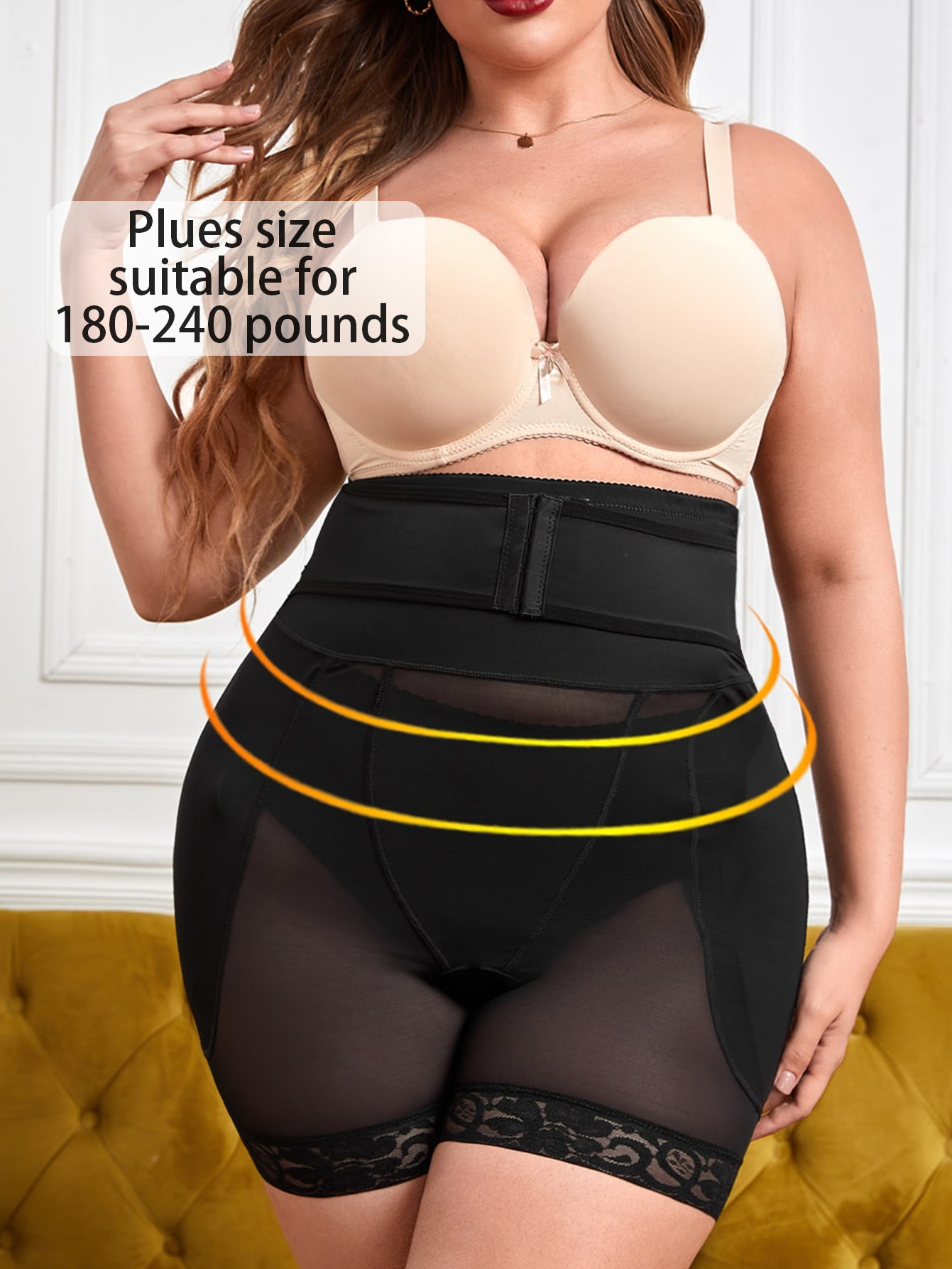 Plus Size High-Waist Tummy Control & Butt Lifter Shorts