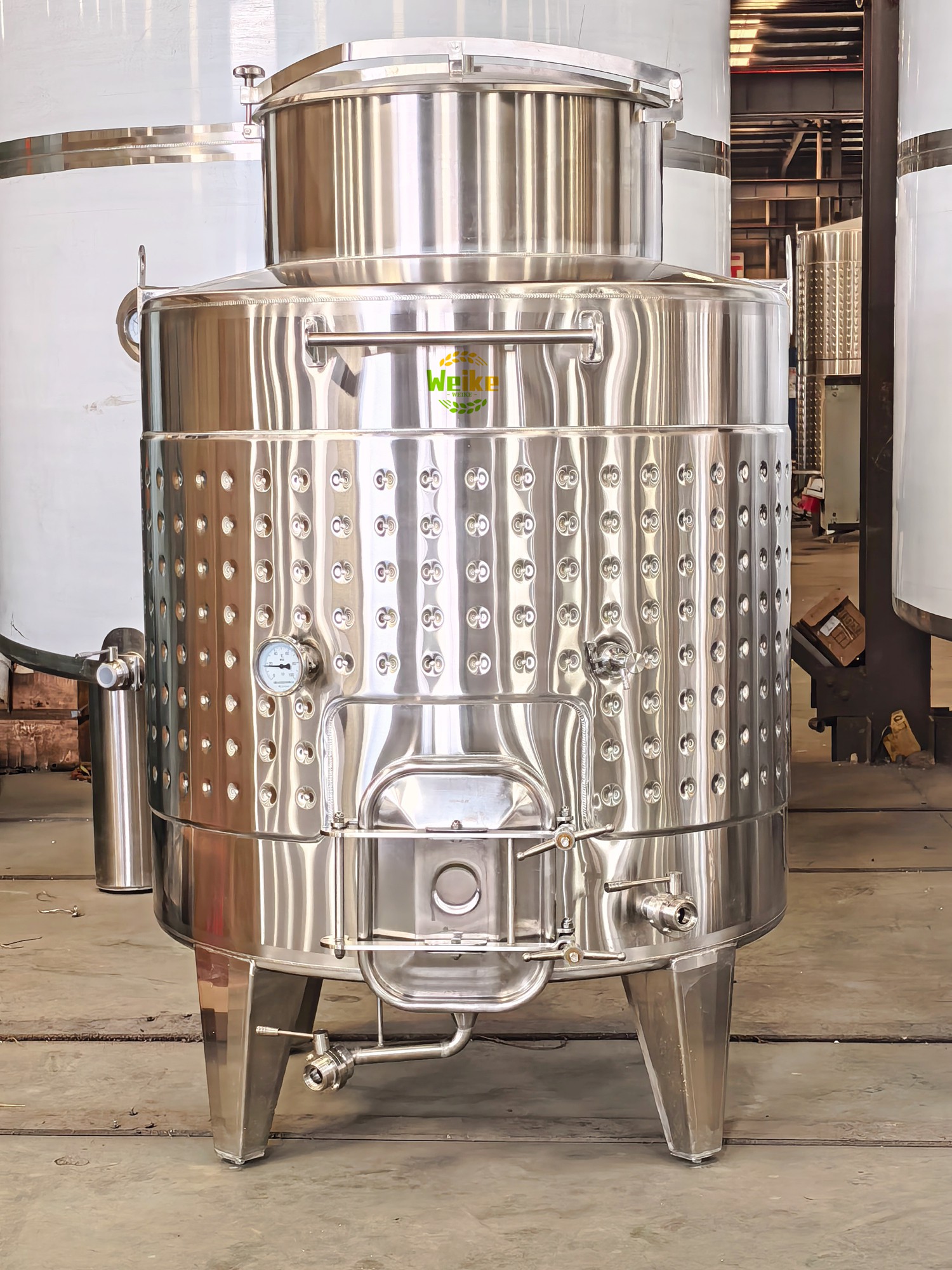 Tanque fermentador de vinho encamisado de 1500L