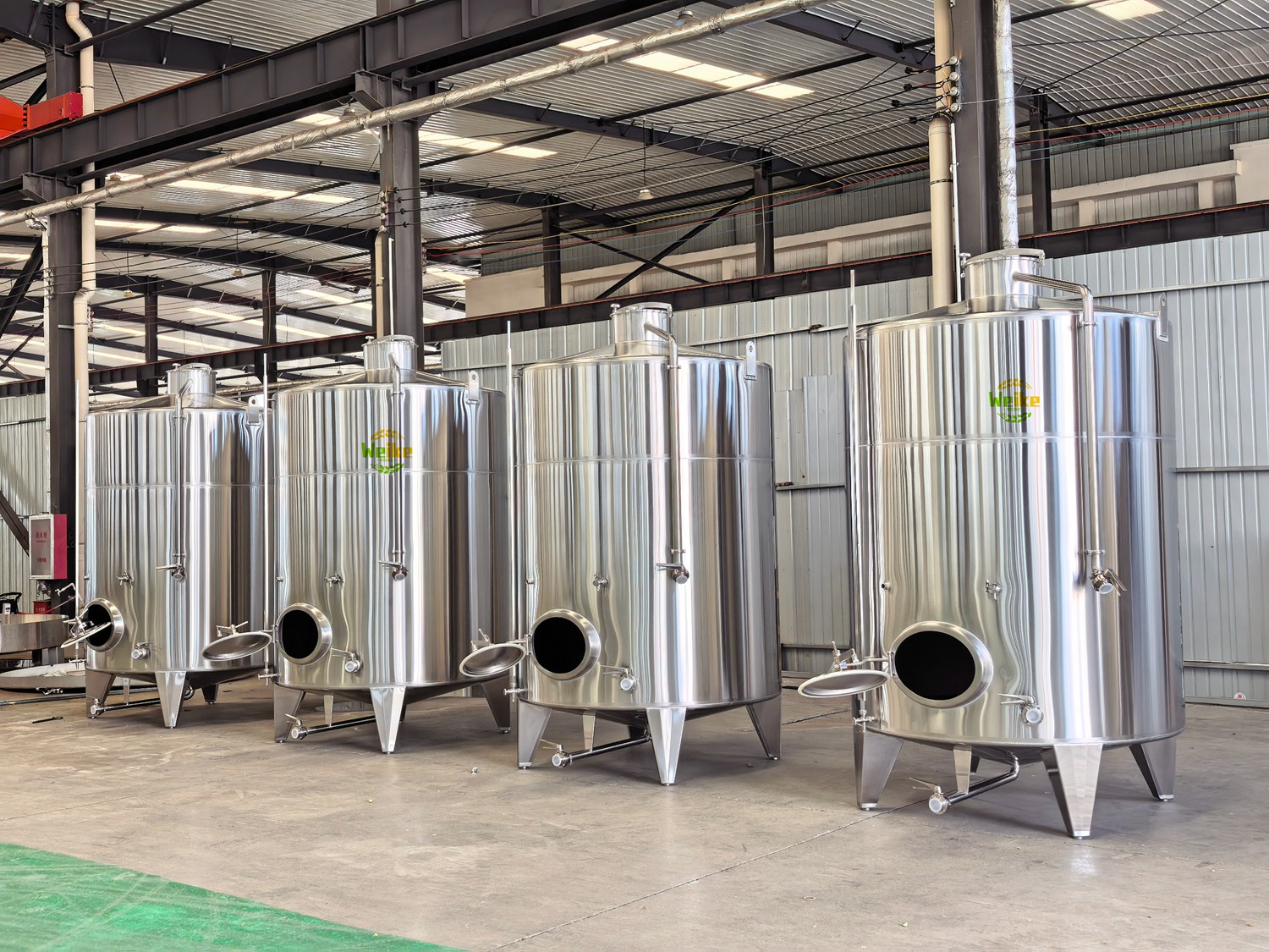 Tanque comercial para sidra | Tanque de fermentação com camisa & tanque de clarificação para produção de sidra