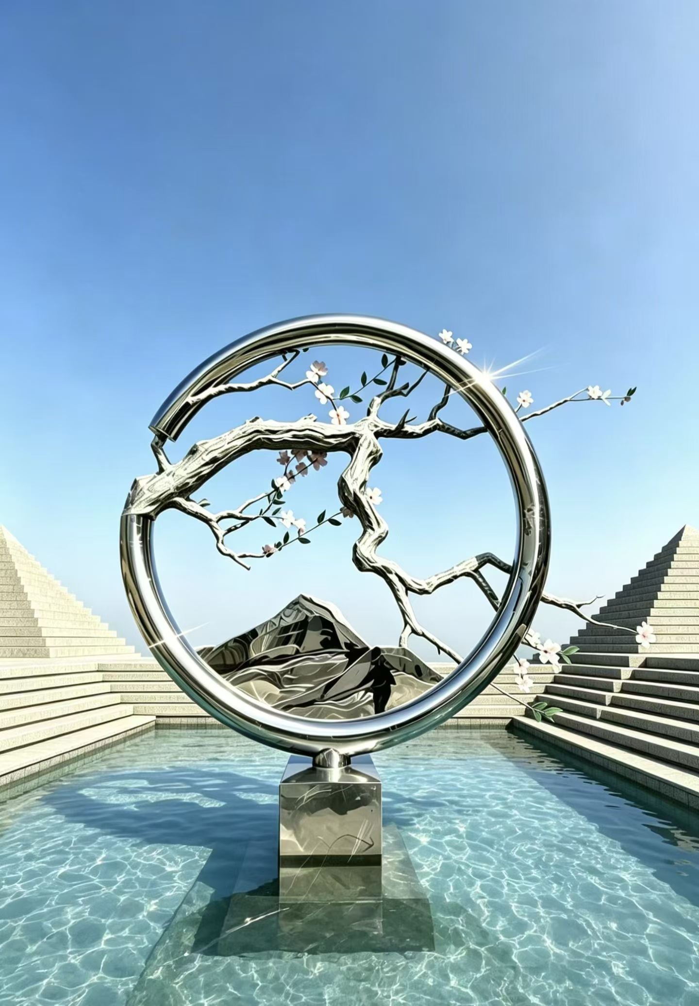 Stainless steel sculpture