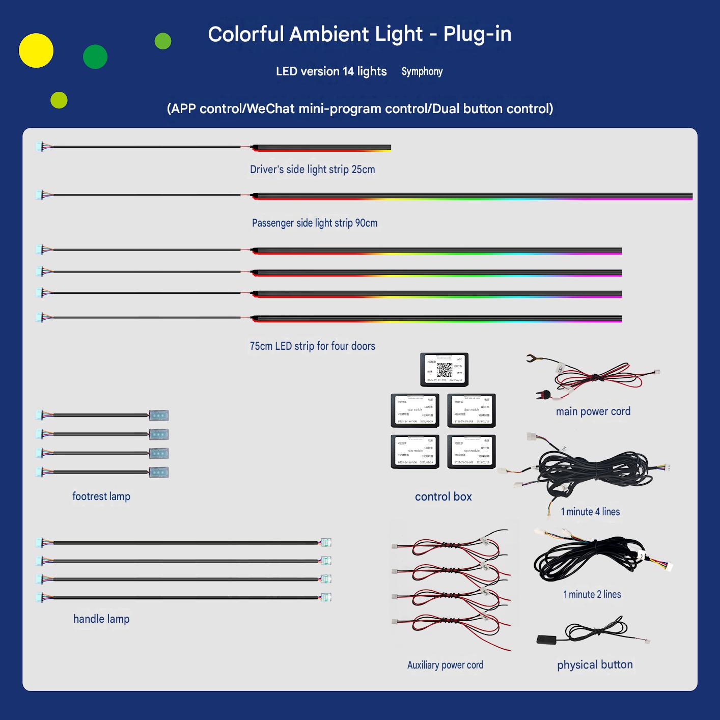 Universal straight in ambient light-14 lamp handle light
