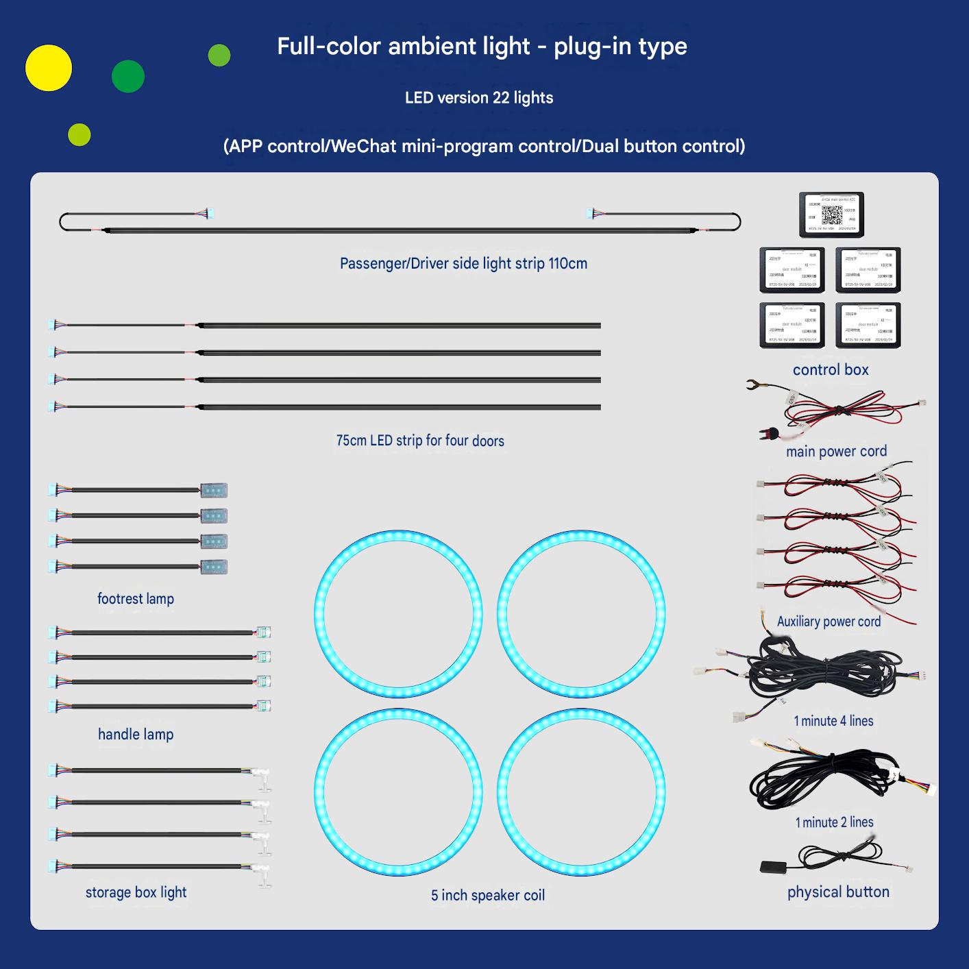 Universal direct insertion ambient light-22 lamp horn ring