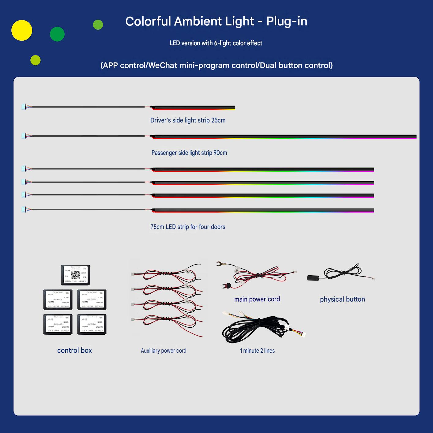 Universal direct insertion ambient light-6 lamp