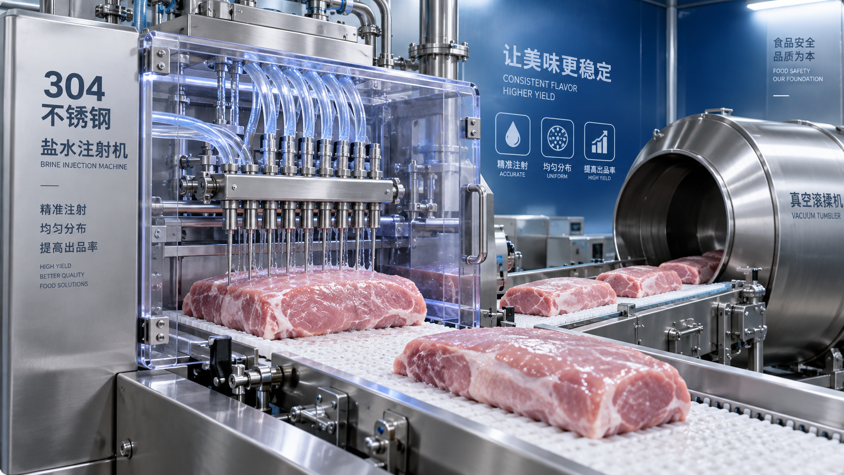 How Saline Injection Machines Control Brine Pickup and Yield in Whole-Muscle Meat