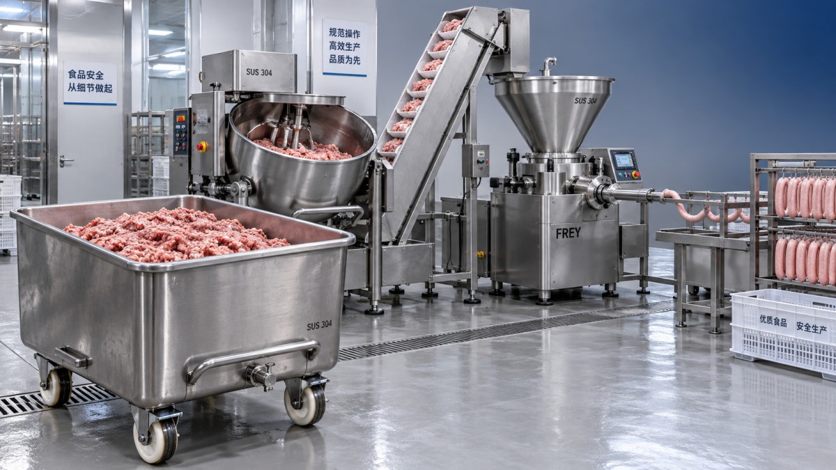 Choosing Meat Trolley Volume and Footprint for Batch Processing Lines