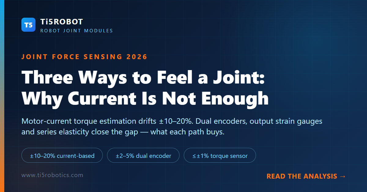 Three Ways to Feel a Joint: Why Motor Current Is Not a Torque Sensor Three Ways to Feel a Joint: Why Motor Current Is Not a Torque Sensor