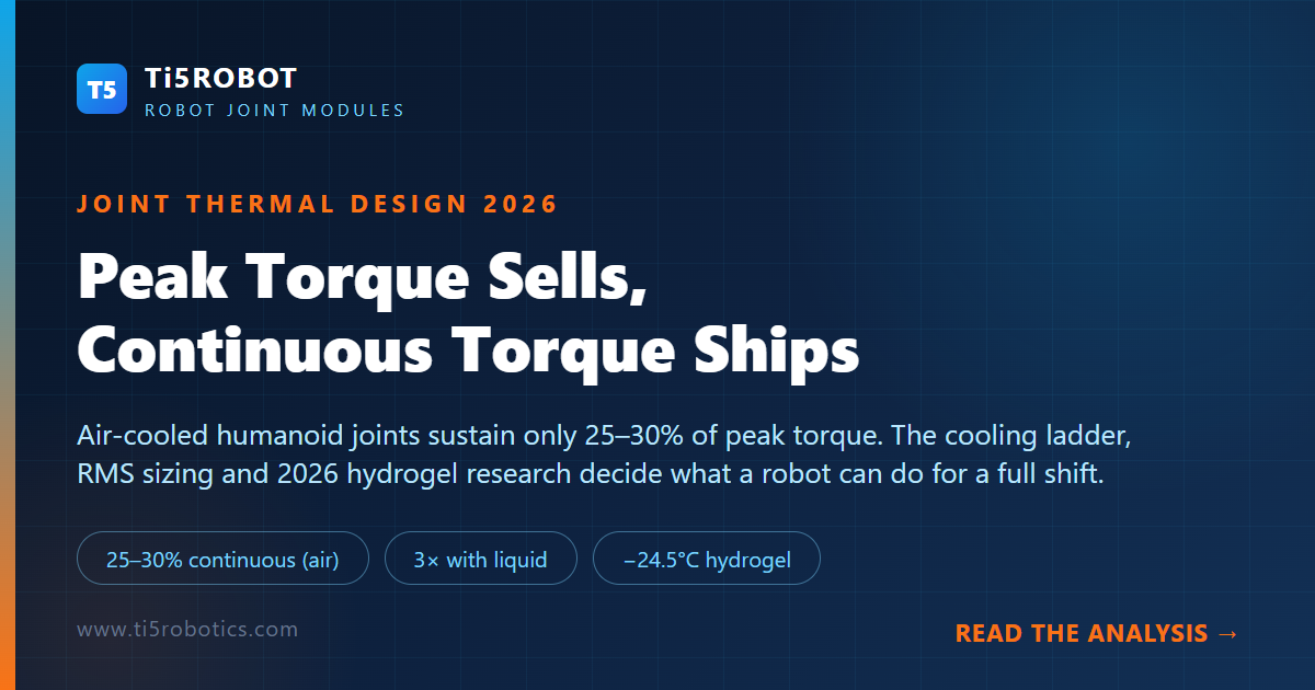 Peak Torque Sells, Continuous Torque Ships: The Thermal Case for Integrated Joint Design