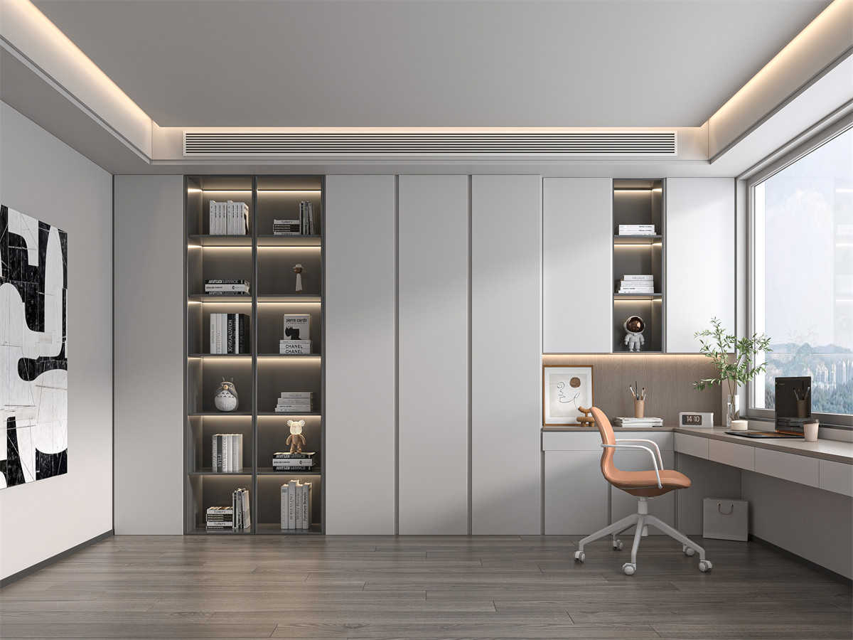 Simplified modern bookshelf customization