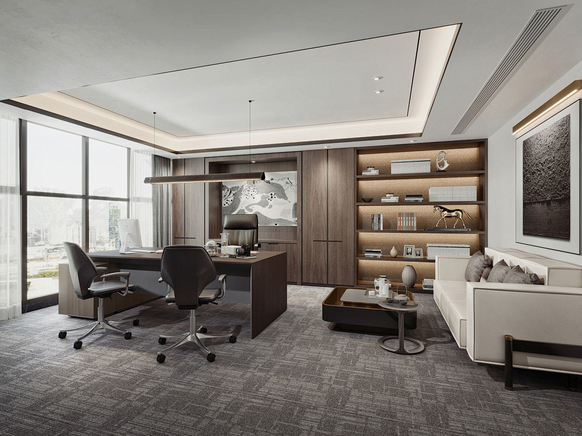 Customized integrated office bookshelf