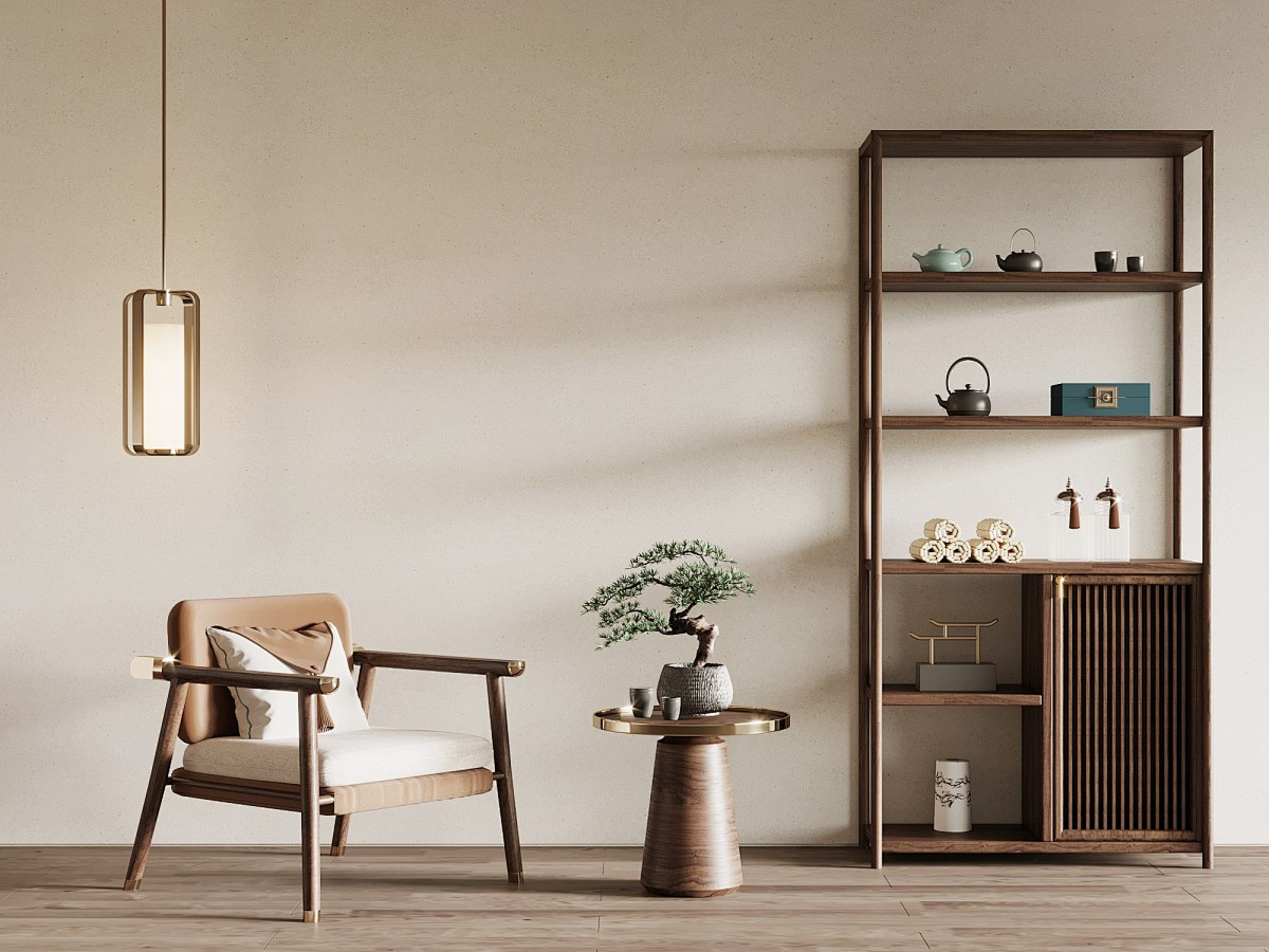 Simplified New Chinese Bookcase Customization