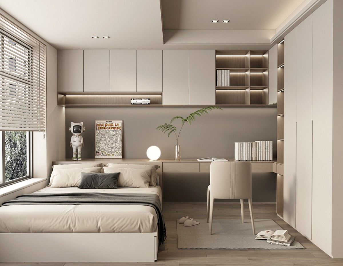 Modern style multifunctional tatami bed