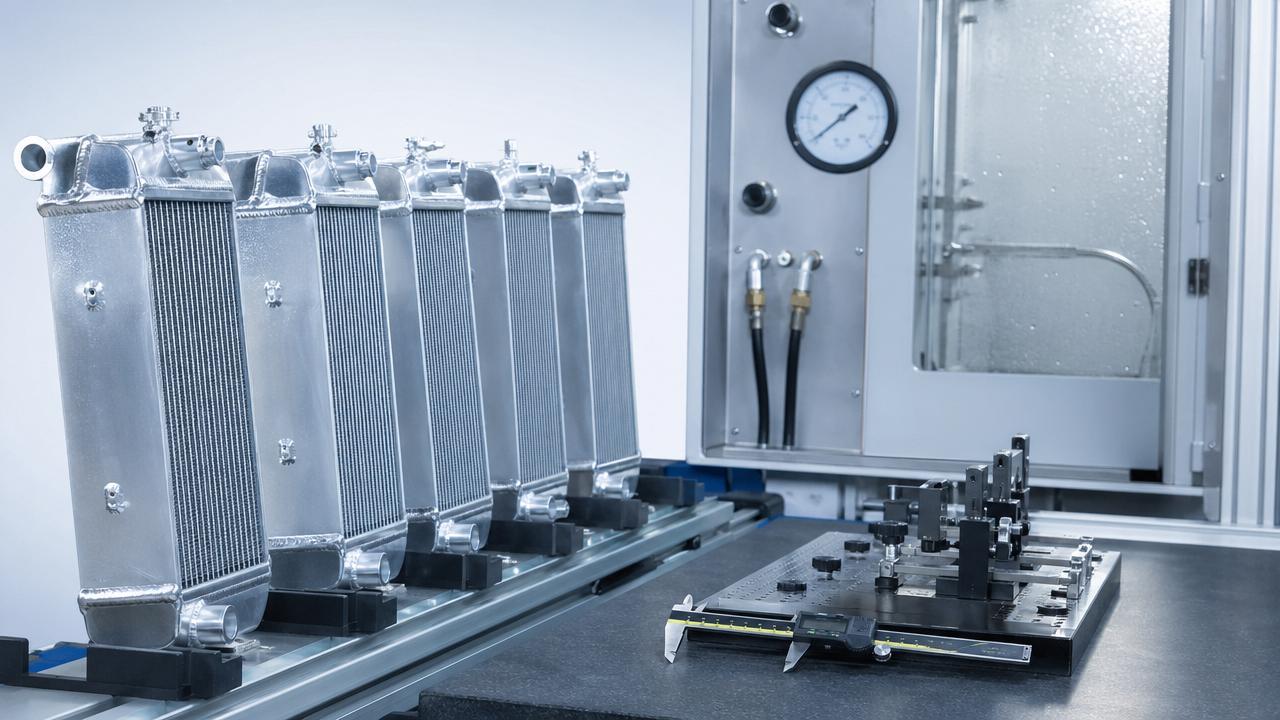 Dentro de una fábrica de radiadores para camiones pesados: control de calidad