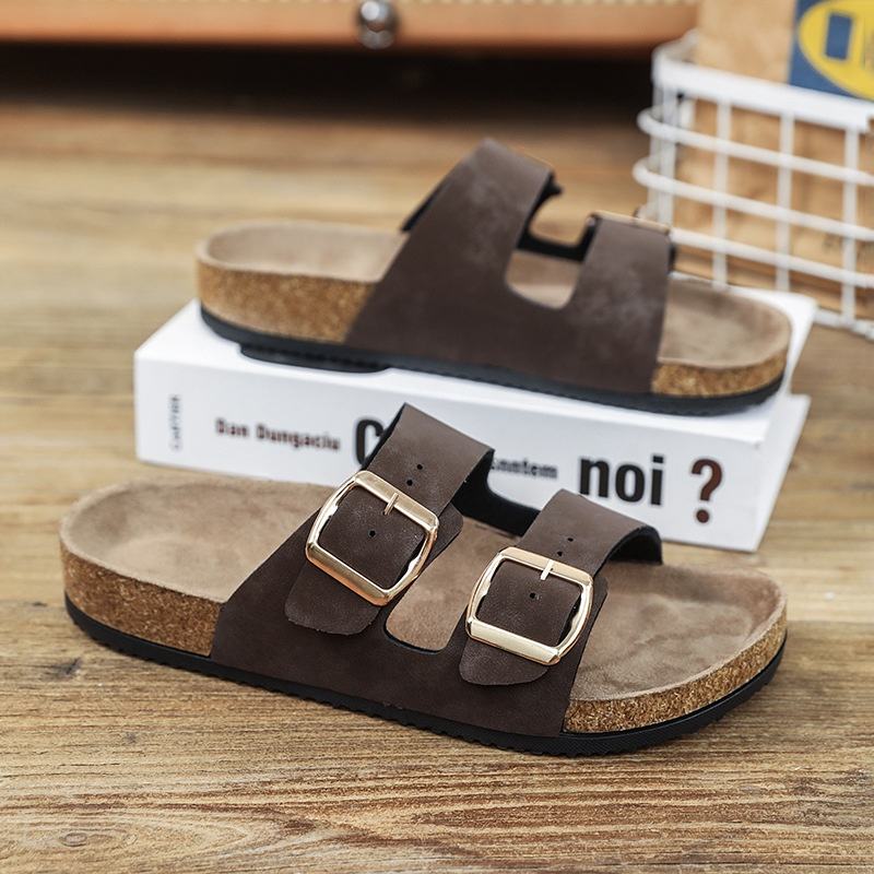 Factory customized logo customization OEM ODM men's summer new style one foot sandals simple casual outdoor couple beach shoes
