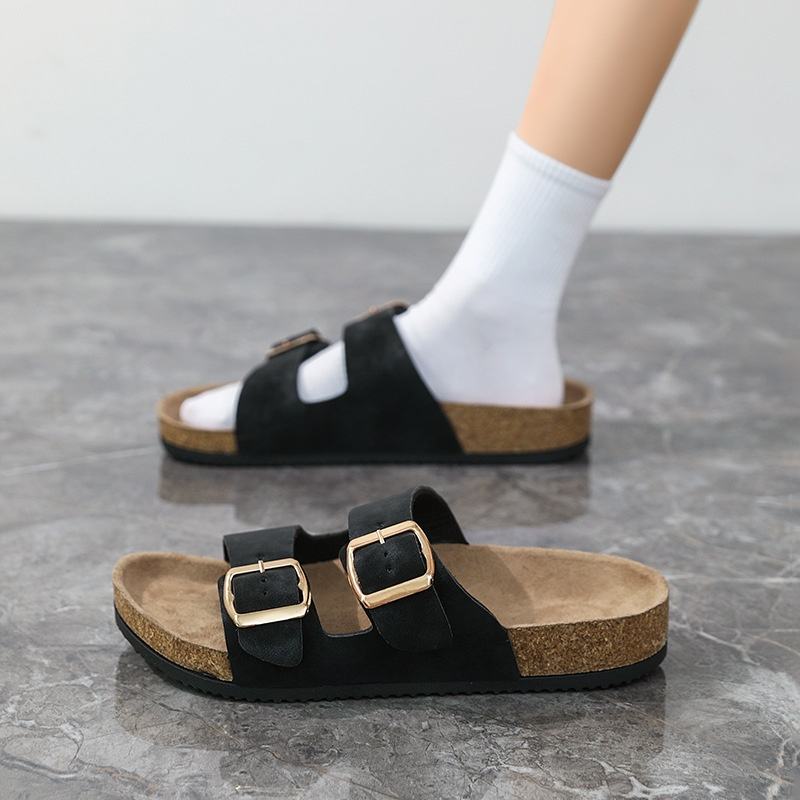 Factory customized logo customization OEM ODM men's summer new style one foot sandals simple casual outdoor couple beach shoes