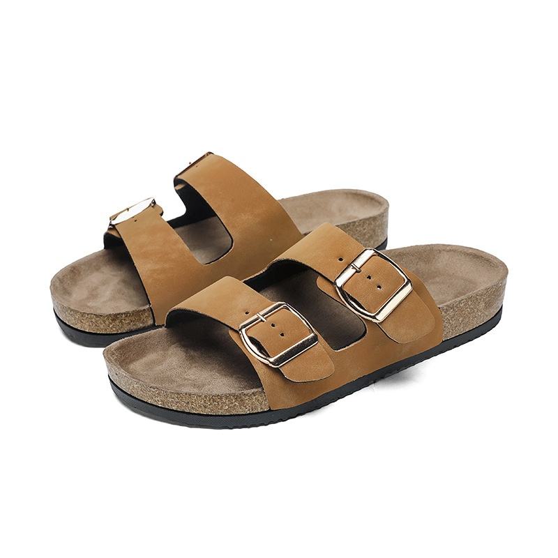 Factory customized logo customization OEM ODM men's summer new style one foot sandals simple casual outdoor couple beach shoes