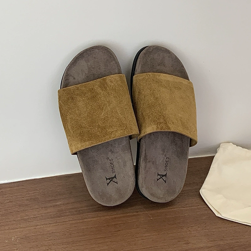 2026 Early Summer New Arrival Simple Trendy Women's First Layer Leather Bokan Flats for Outdoor Wear