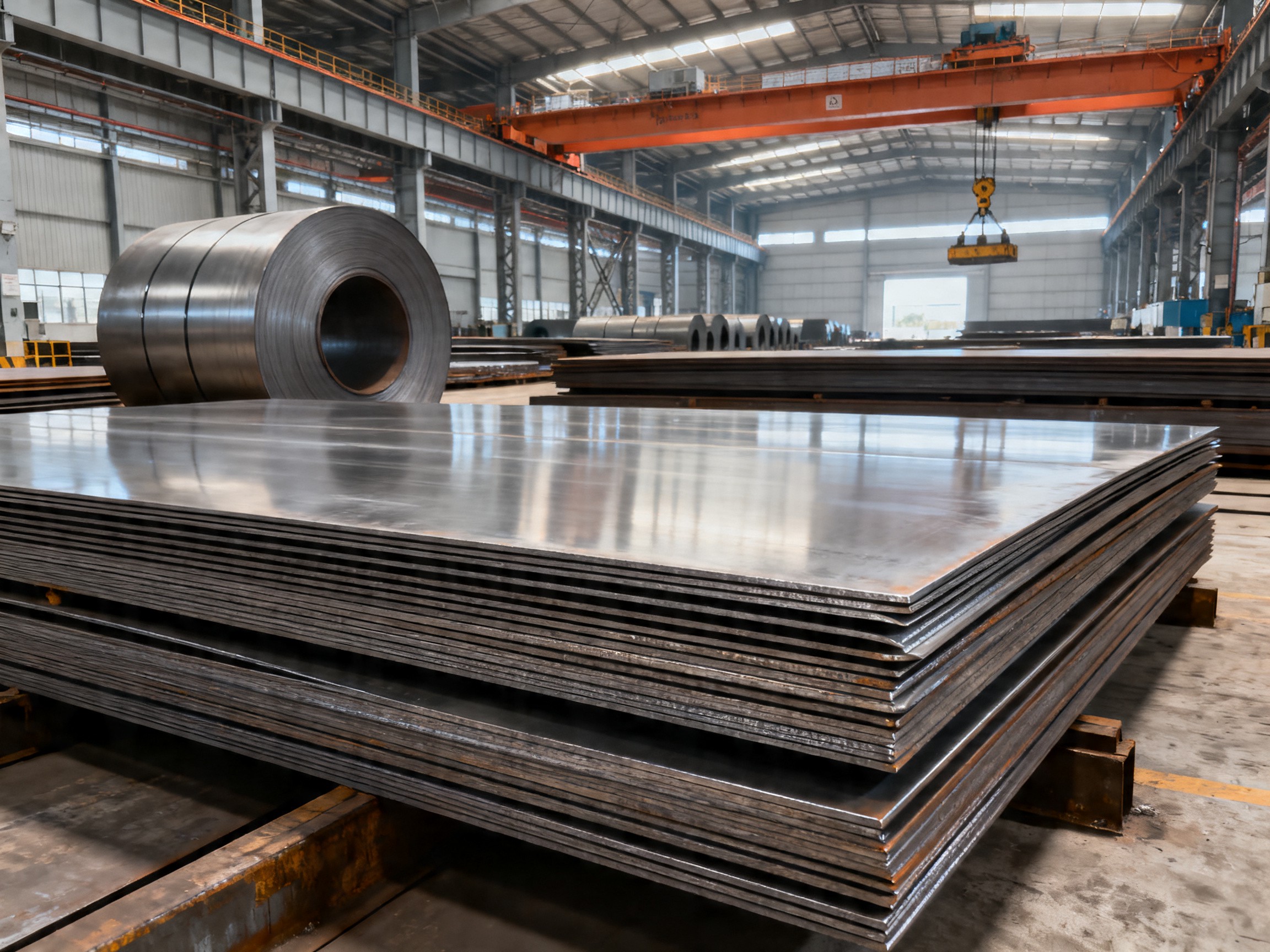 Processing instructions for steel plates and coils