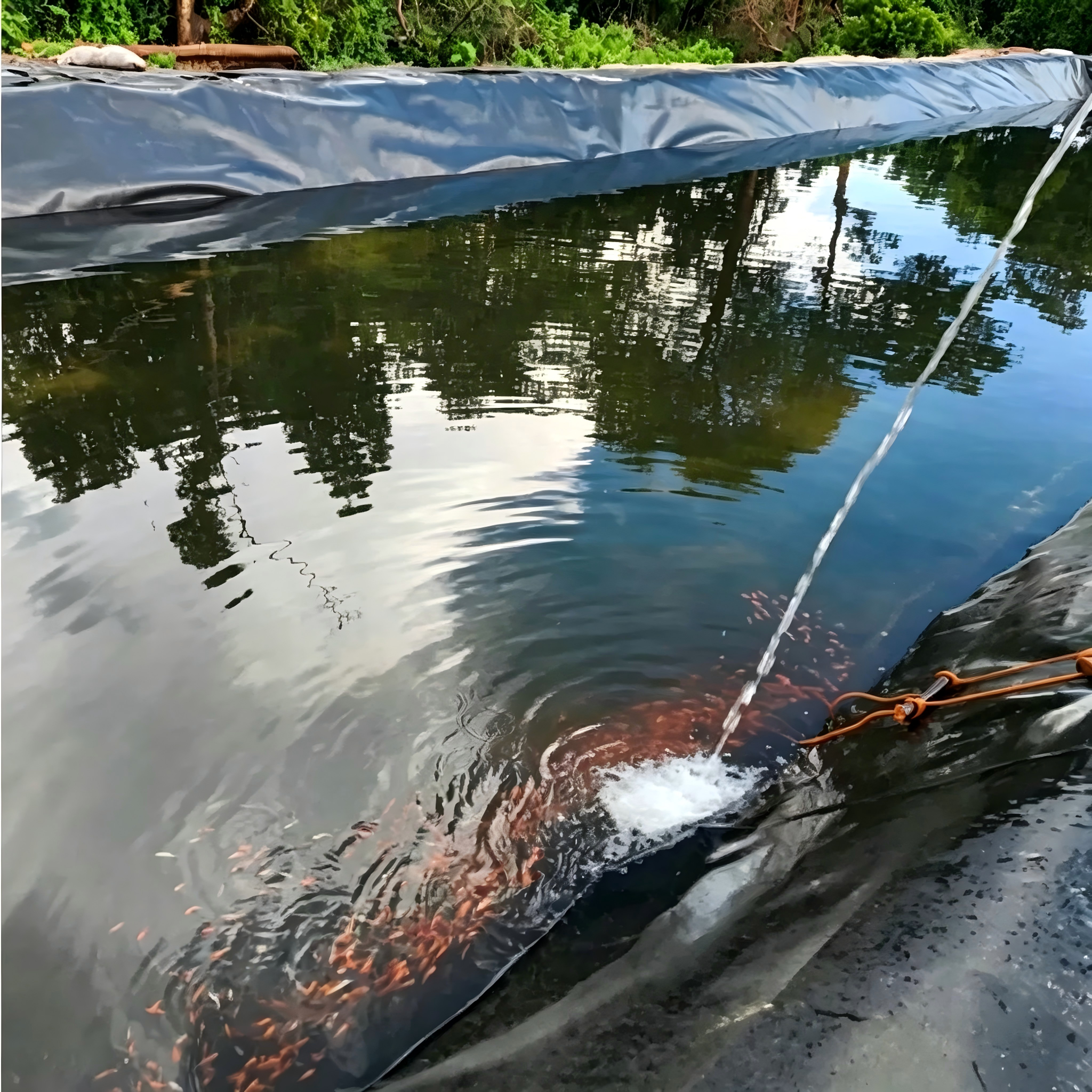 0.75mm to 1.2mm Fish Farm HDPE EVA Geomembrane Liner Pond