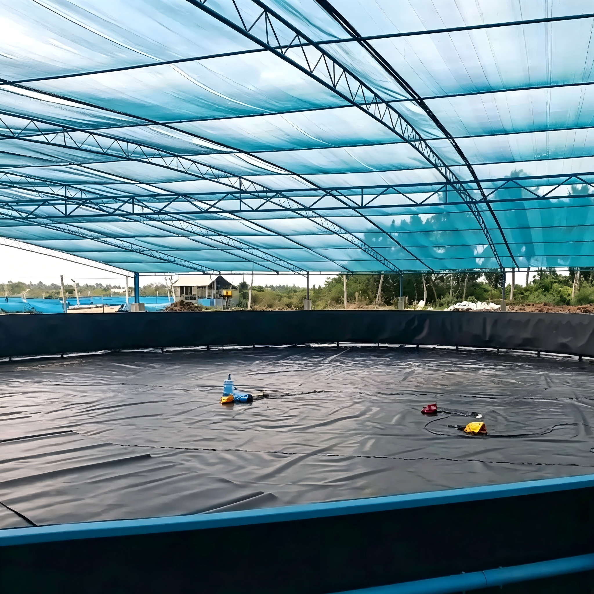 0.75mm to 1.2mm Fish Farm HDPE EVA Geomembrane Liner Pond