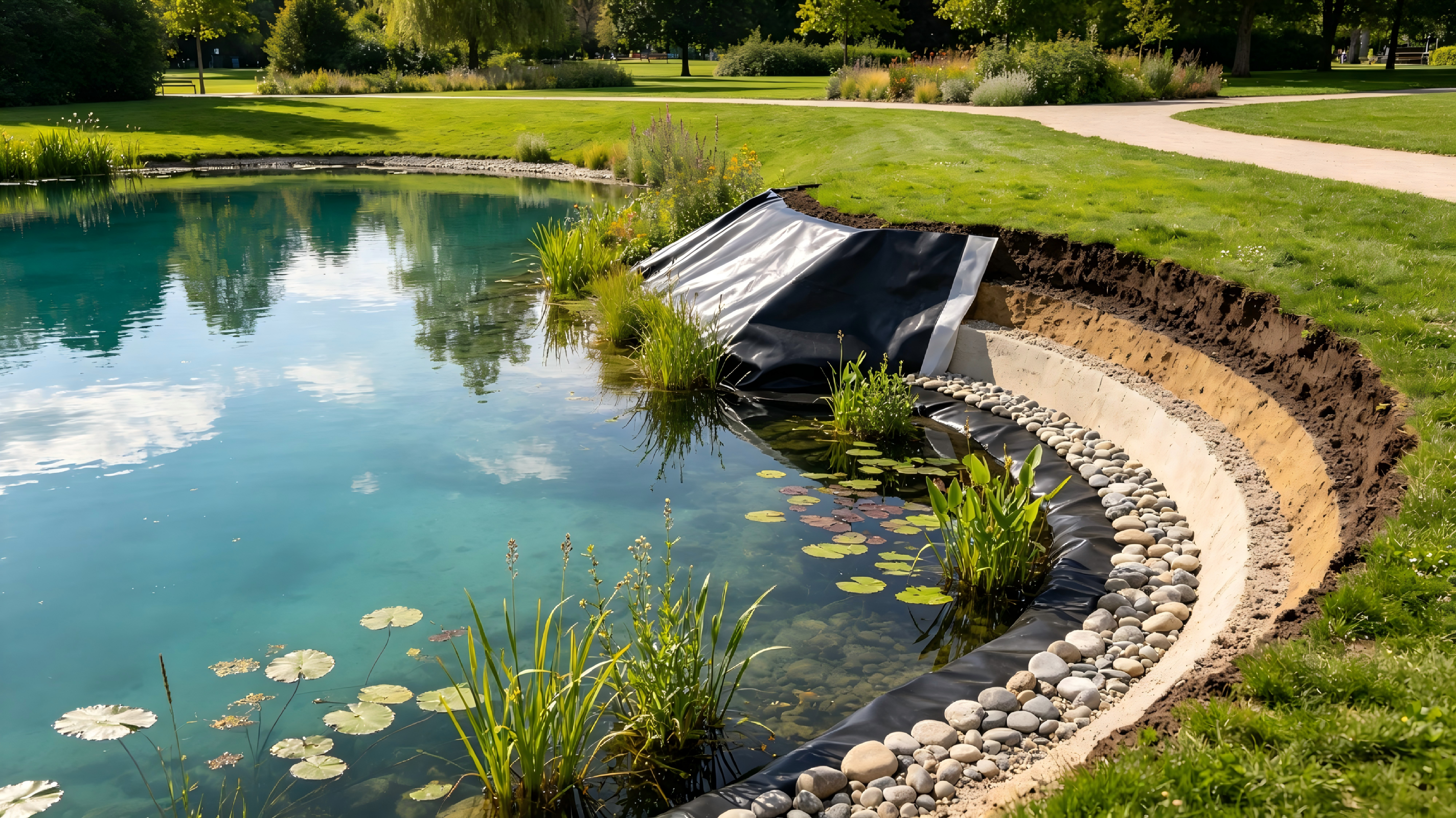 Anti-Seepage Waterproof HDPE Smooth Geomembrane for Fish Shrimp Pond Farming