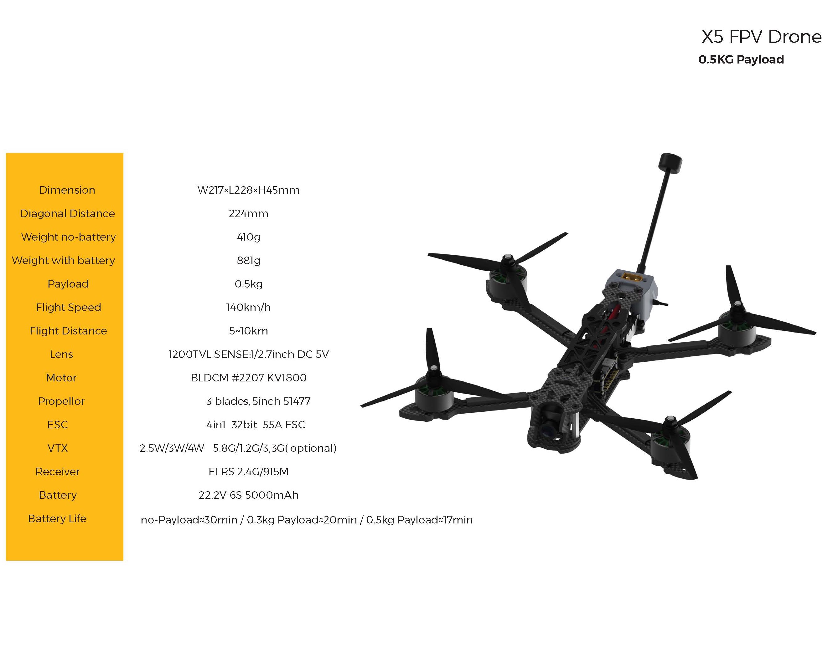 5 inch FPV Drone