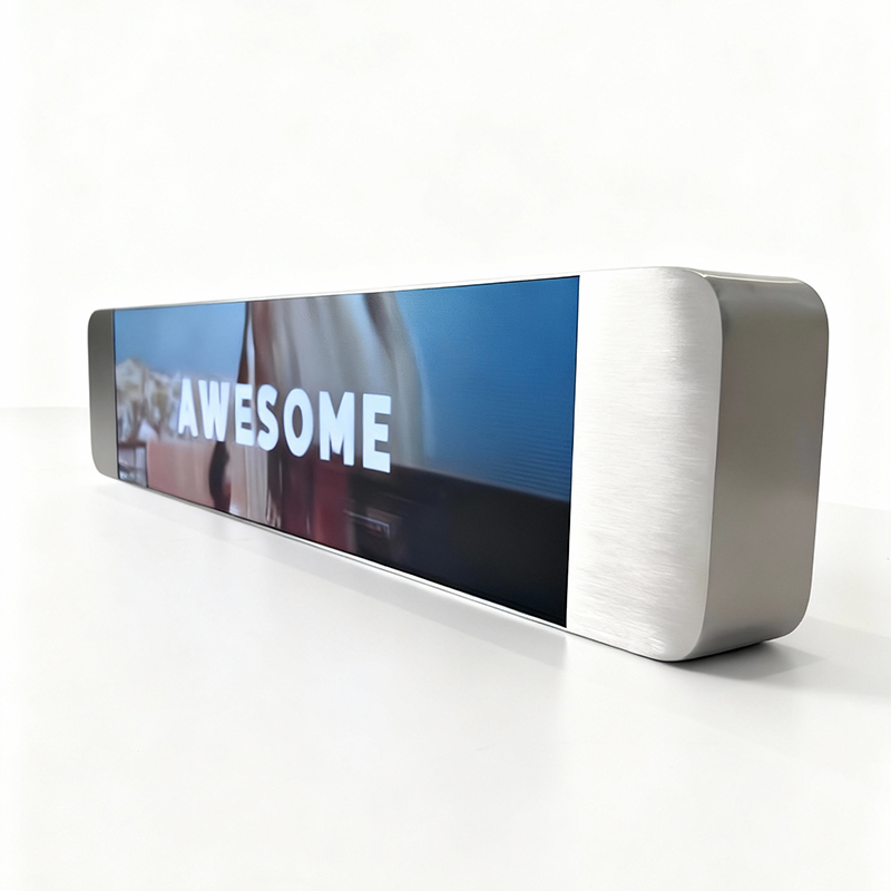 Minimalist long-strip display