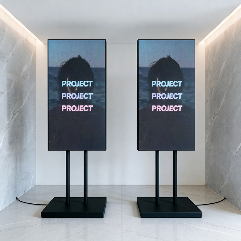Floor mounted LED screen