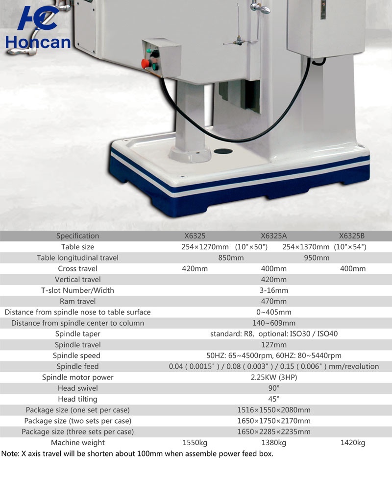 X6325 turret milling machine